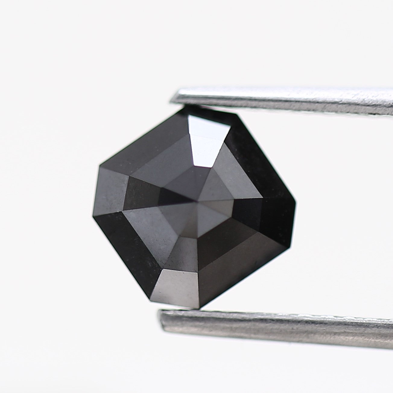 Asscher Black Diamond Fancy Black Color Diamond for Ring